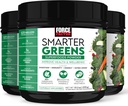 FACTEUR DE FORCE Plus intelligent Greens Superfoods Poudre, 3-paquets, soutient la digestion et le gonflement, l'immunité et l'énergie, poudre verte avec probiotiques, enzymes digestives, antioxydants et fibre, 90 portions