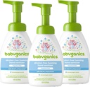 Bébéganics Sans alcool Mousse mains sanitizer, bouteille de pompe, sans parfum, 8,45 oz, 3 Pack