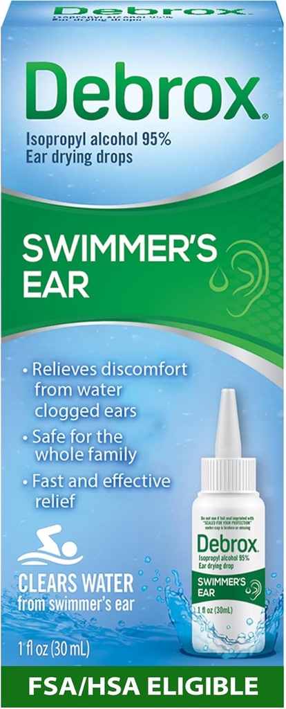 Des gouttes d'oreille avec de l'alcool isopropylique, des gouttes de séchage pour adultes et enfants, 1 Fl Oz