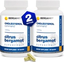 Cholestérol Command, Citrus Bergamot SuperFruit Supplément, 47% Bergamot Polyphénol Fraction (BPF) Formule brevetée, Fabriqué aux États-Unis, 2 mois, 180 capsules- 2 bouteilles