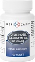 Gericare Oyster Shell Calcium 250mg, Comprimés de vitamine D 125UI, Supplément nutritionnel Bone Health, 100 Nombre (paquet de 1)