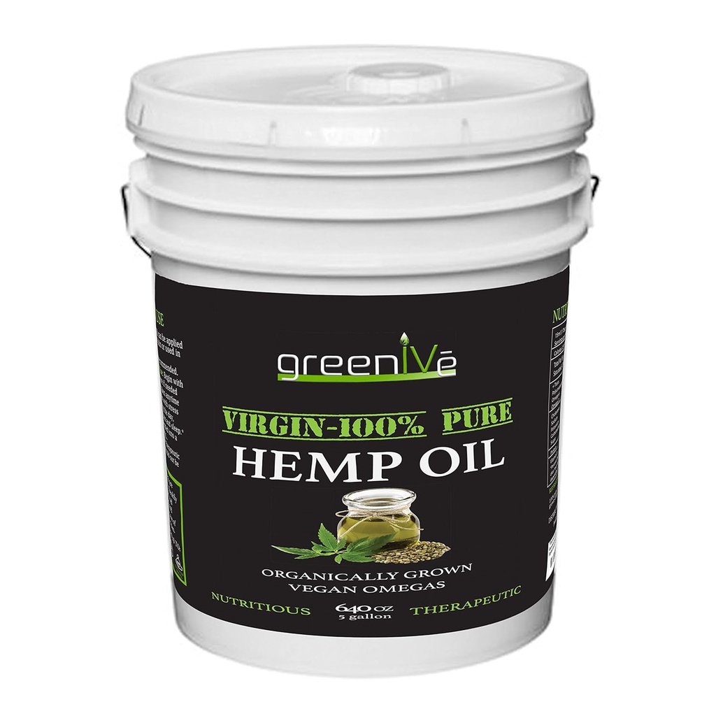 GreenIVe - Hemp Oil - Vegan Omegas - Cold Pressed - Exclusively on   (640oz)