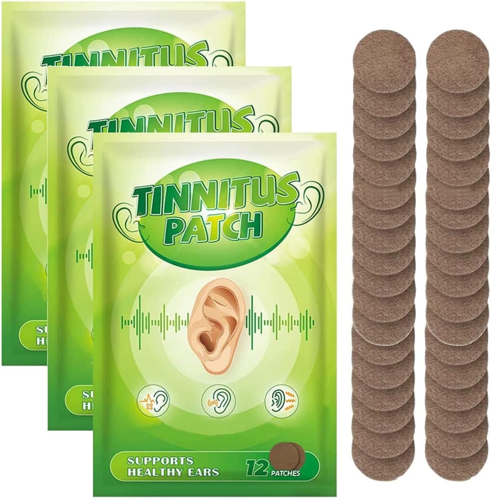 36pcs Patch d'oreille acouphène, Patch d'oreille de formule naturelle, soins de l'oreille