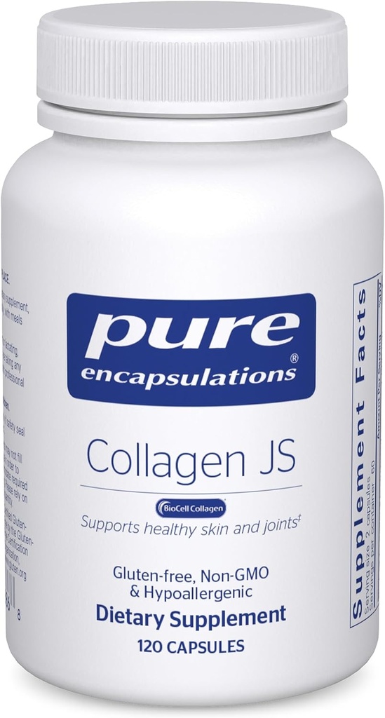 Pure Encapsulations Collagen JS - Skin & Joint Health* - 1,000 mg Hydrolyzed Biocell Collagen - Gluten Free & Non-GMO - 120 Capsules