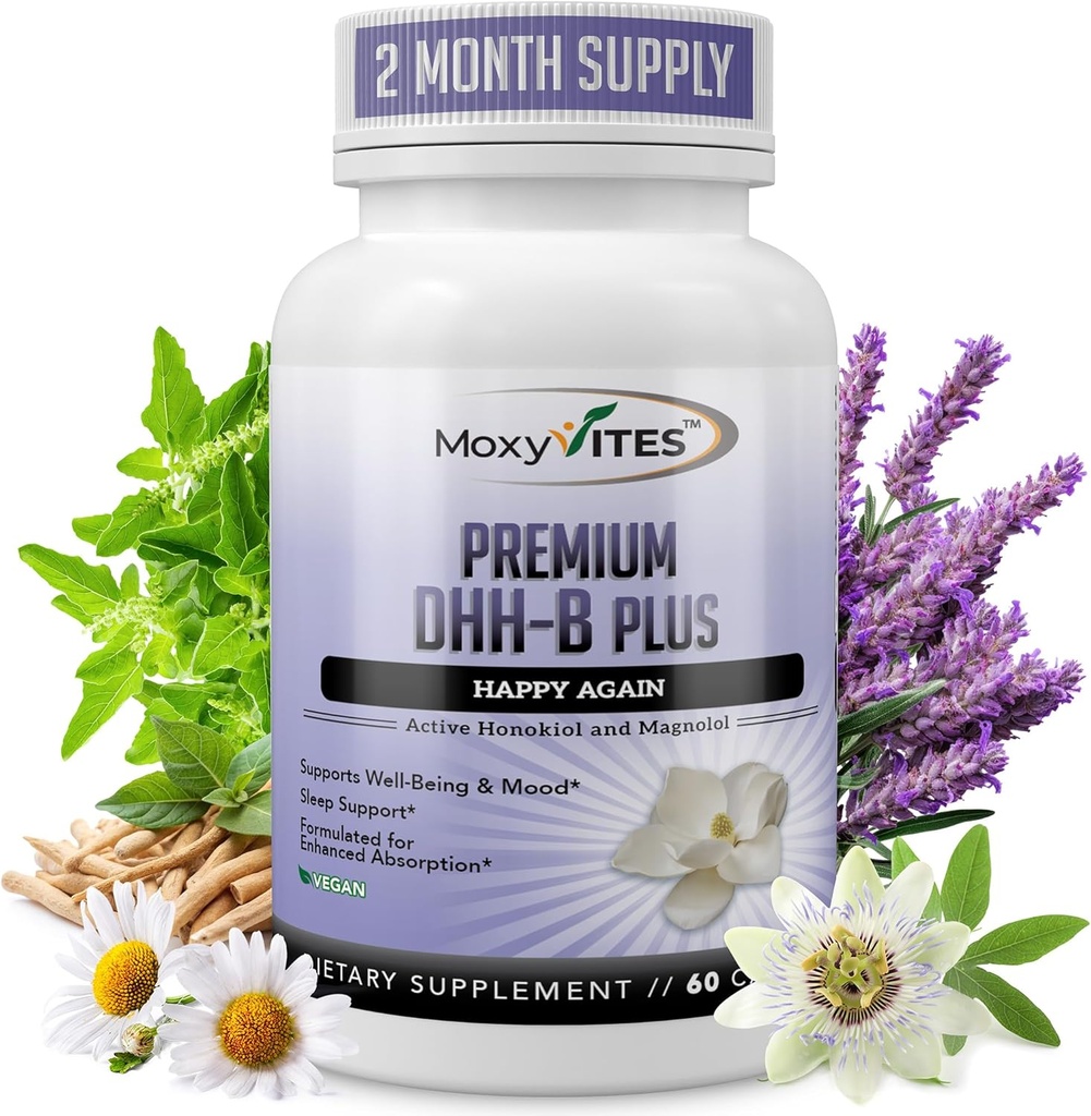 MoxyVites Supplément DHH-B - Bioactive Honokiol Aboiement de Magnolia Extrait de l'écorce pour la santé cellulaire