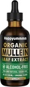 Mullein Drops for Lungs Cleanse,Vegan Mullein Leaf Extract Tincture with Chlorophyll, Support Immune,Respiratory - 4 fl oz (120 ml)
