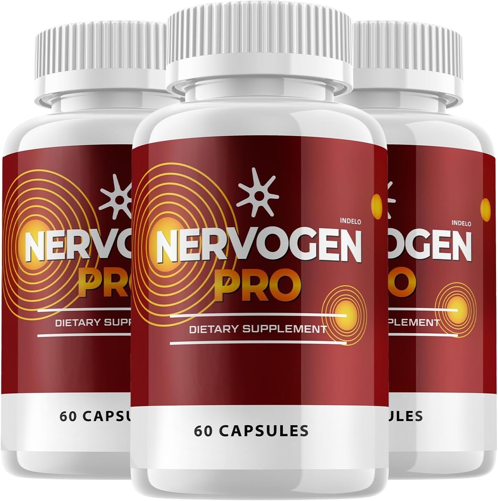(3 Pack) Nervogen Pro Capsules, Nervogen Pro pour les capsules de neuropathie, Nervogen Pro formule avancée supplément alimentaire, vitamine C Zinc amélioré - Nervogen Pro Reviews (180 Capsules)
