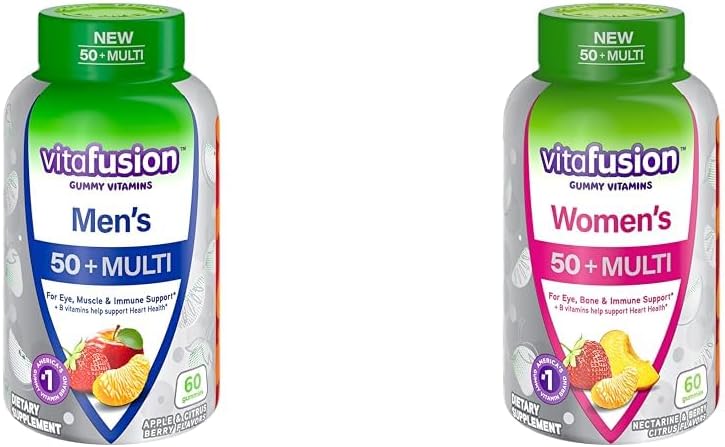 Vitafusion hommes et femmes 50 + quotidien multivitamine Gummies 60 Compte
