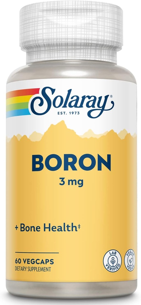 Solaray Boron Citrate 3mg de base d'herbes, os sains, fonction cérébrale et soutien articulaire
