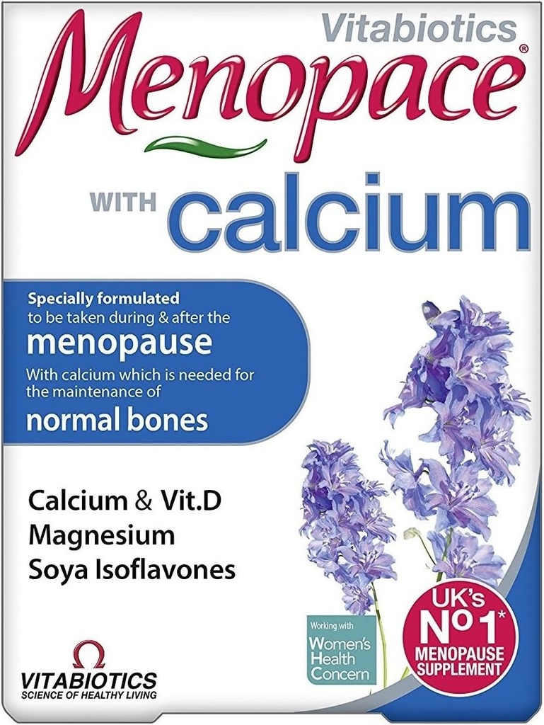 4 unités (emballage en vrac) Vitabiotiques Menopace au calcium 60 comprimés