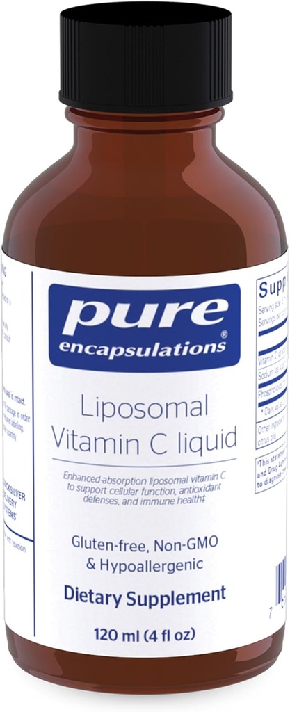 Pure Encapsulations Liposomal Vitamin C | Support for Cellular Function, Antioxidant Defenses and Immune Health* | 4 fl. oz.