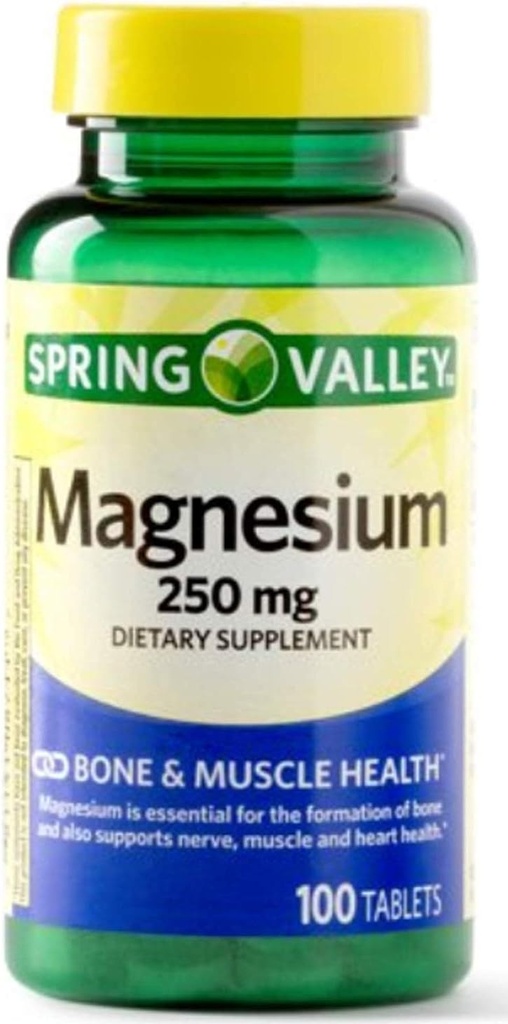 Spring Valley Magnésium 250 Mg 100 Comprimés