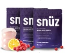 snüz complément naturel de soutien du sommeil avec le glycin de magnésium, le Myo-Inositol, l'apigénine et la glycine, sans mélatonine, aide au sommeil pour les adultes, non OGM, sans gluten, végétalien, citron de framboise, 90 Svgs