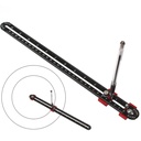 300mm Outil de boussole de travail du bois, Grand Boussole de travail du bois cercle de Scribing, Carpenter Compass règleur de marquage Gauge Circle outil de marquage pour l'ingénieur charpentier (noir)