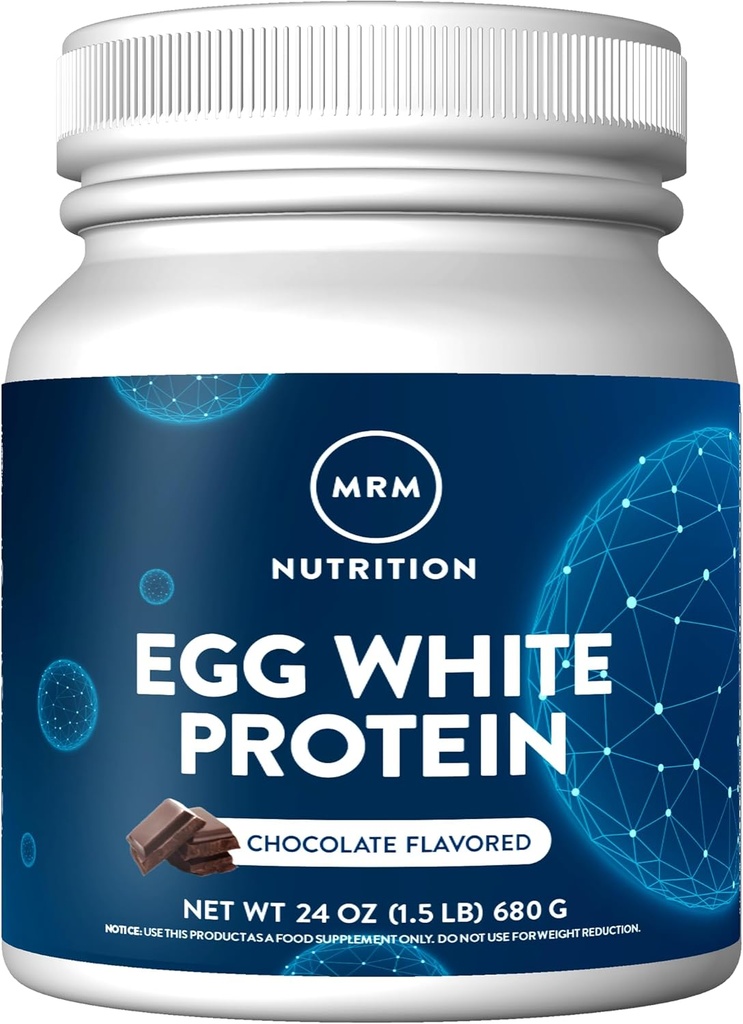 MRM Nutrition Oeuf Protéines blanches au chocolat Saveuré de 23g Protéines sans gras avec enzymes digestives Valeur biologique maximale Test clinique 20 portions