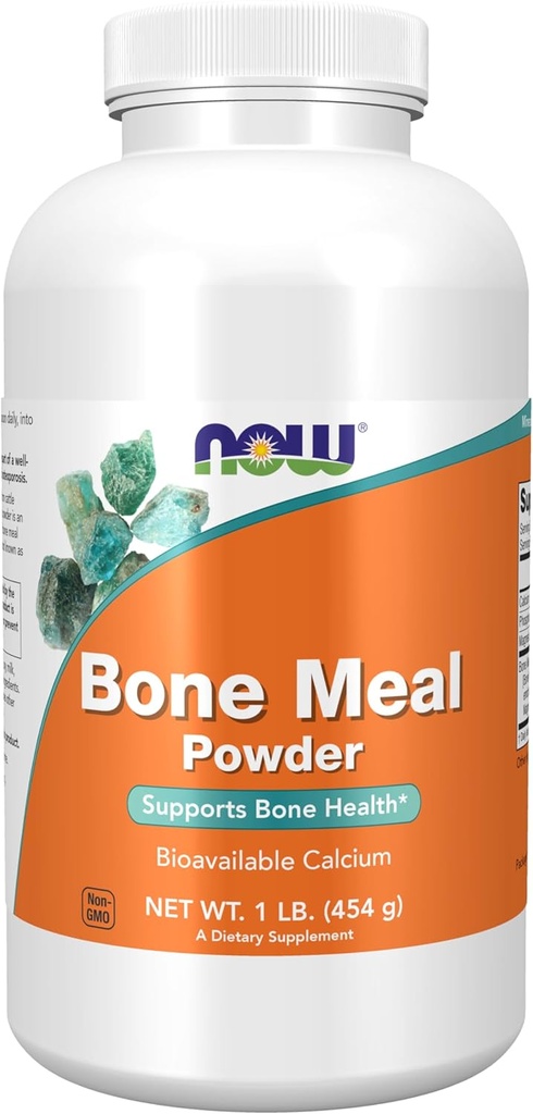 Suppléments, poudre de repas désossée avec carbonate de calcium et oxyde de magnésium, source naturelle de calcium, 1-Pound