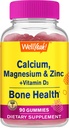 Calcium, Magnésium, Zinc + Vitamine D3 Gummies par WellYea , Soutien à la santé des os, des muscles et des nerfs, Soutien immunitaire pour les hommes et les femmes , Sans gluten, sans OGM , Flaveur de framboises , 90 Compte