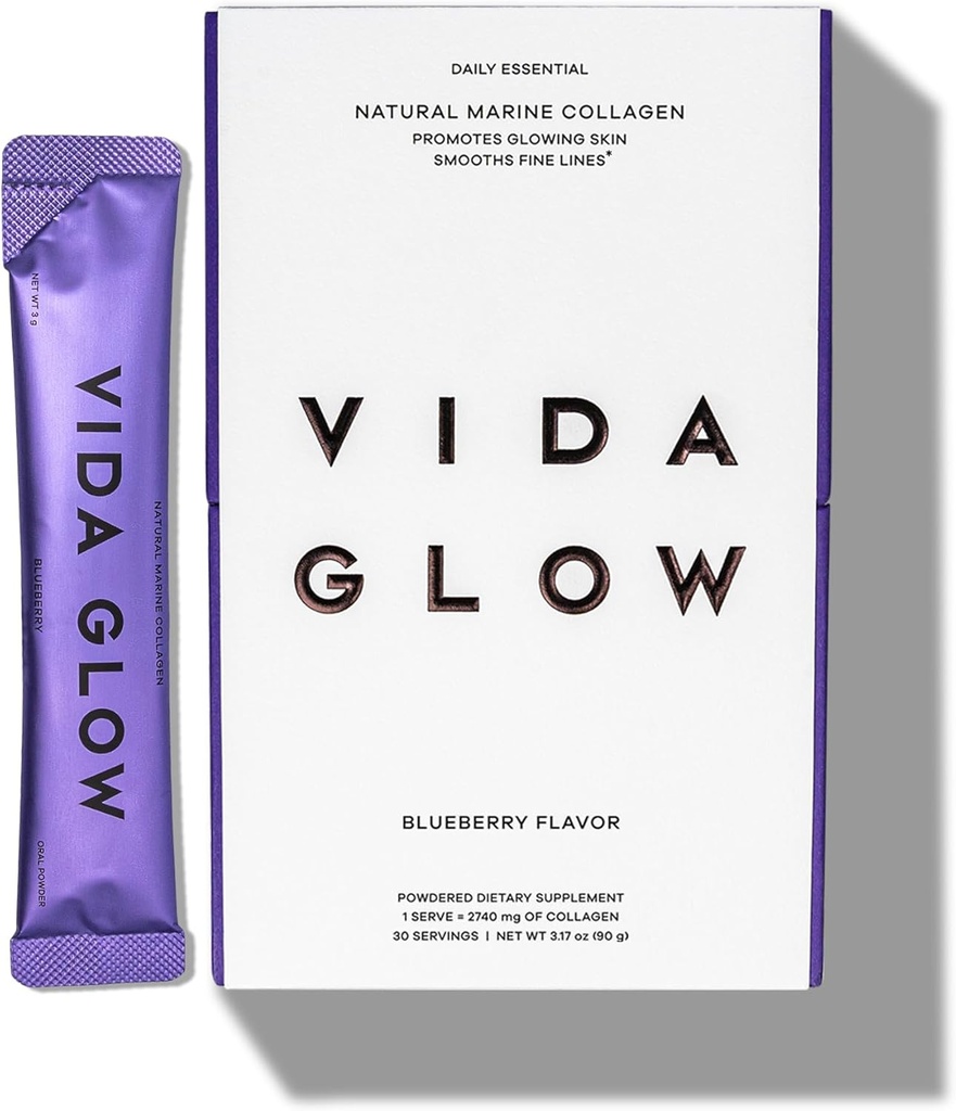 Vida Glow Marine Collagen en poudre sachets Blueberry