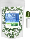 XPRS Nutra Taille 0 Capsules vides - 500 Compte Capsules de gélatine vides - Pills Bricolage Capsule Remplissage - Pure Pilule Gel Caps pour Do-It-Youlf Suppléments (Vert/Blanc)