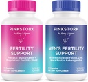 Pink Stork & Blue Stork His and Hers Fertility Bundle: Fertility Supplements for Women, Fertility Supplements for Men, Fertility Prenatal Vitamin, Vitex, Inositol, Folate, Vitamin B6, 60 Capsules