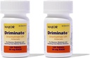 MAJOR Driminat - Dimenhydrinate 50mg Comprimés de maladie du mouvement - Anti-Nauséa - 100 Comprimés (2 Pack)