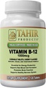 Tahir Halal Vitamine B12 1000mcg: stimule l'énergie, le métabolisme et la santé du système nerveux. Vegan & Végétarien, sans laiterie, 120 comprimés à croquer. Fabriqué aux États-Unis - Certifié Halal.