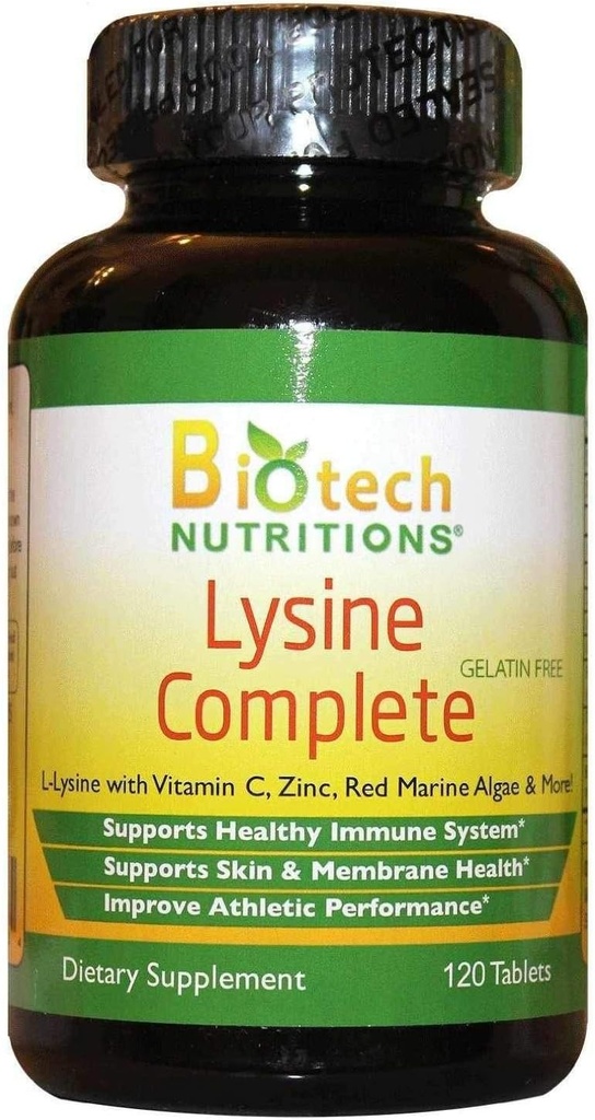 Lysine complément alimentaire complet, 120 comte