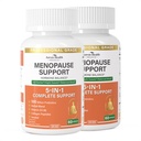 Suppléments de ménopause pour les femmes Ménopause Probiotics Relief,Vitamine D3 & B6,Supporte les flashs chauds, Sueurs de nuit, Bloating & Gut Health avec Cohosh Noir, Collagen