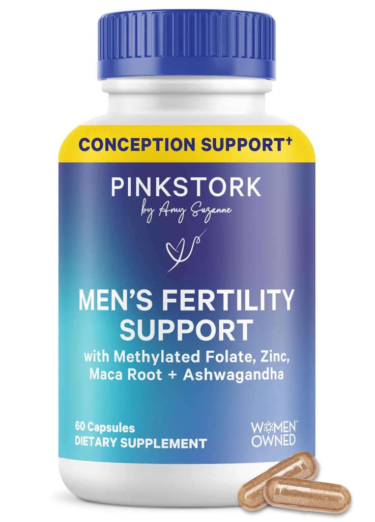 Suppléments de fertilité pour les hommes - Soutiens Conception pour lui - Vitamines prénatales masculines avec racine de maca, Ashwagandha, Folate, B12 - Heather du sperme, Drive, Motilité - 60 Capsules