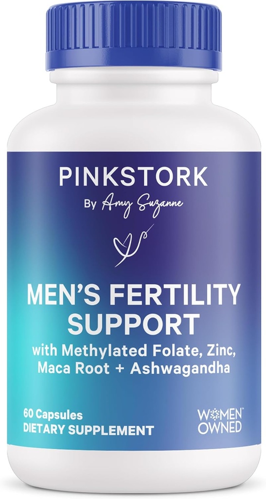 Suppléments de fertilité pour les hommes - Soutiens Conception pour lui - Vitamines prénatales masculines avec racine de maca, Ashwagandha, Folate, B12 - Heather du sperme, Drive, Motilité - 60 Capsules