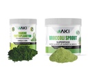 AKI Brocoli poudre de sprout (5.29oz / 150g) et de phytoplancton marin en poudre (2Oz / 57G) - Protéines végétales et idéales en vitamines