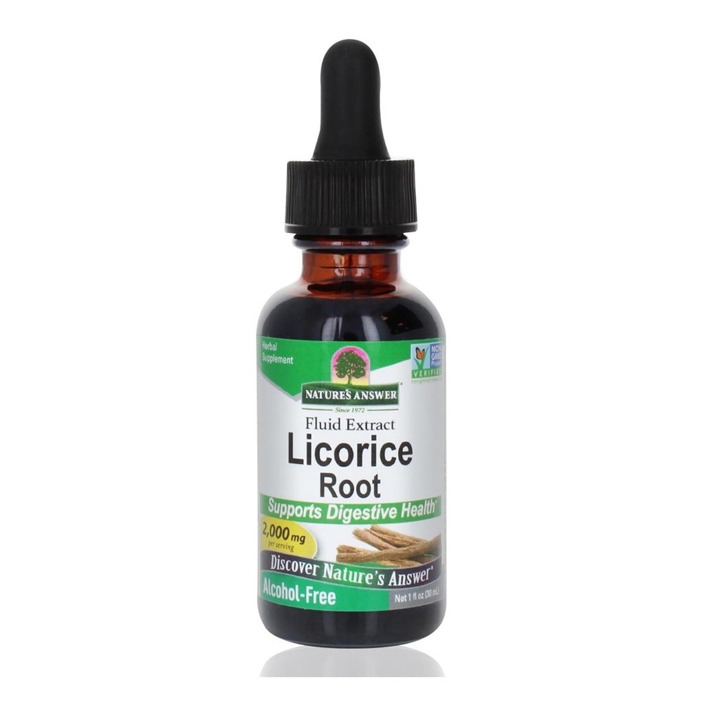 Nature's Answer Licorice Root | Herbal Supplement | Supports Digestive Health | Non-GMO & Kosher | Alcohol-Free, Gluten-Free & Vegan 1oz