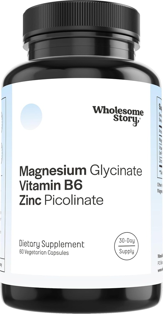 3-in-1 Zinc Picolinate Magnesium Glycinate Supplements with Vitamin B6 | Magnesium and Zinc Vitamin | Reproductive & Fertility Health, Hormone Balance, Immune System Support | Packaging May Vary