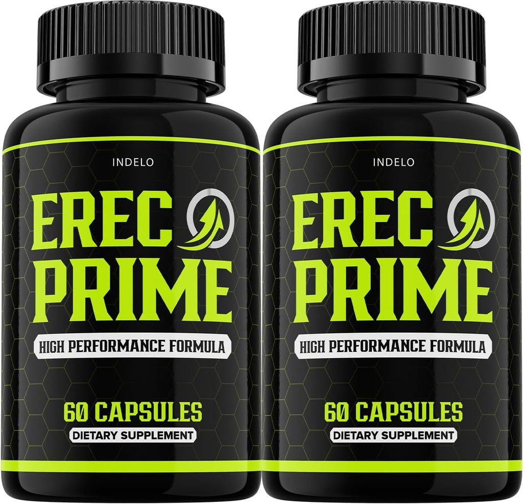 (2 Pack) pilules ErecPrime pour hommes, suppléments Erec Prime haute performance, formule Erec Prime avancée, ErecPrime Reviews, ErecPrime24 (120 capsules)