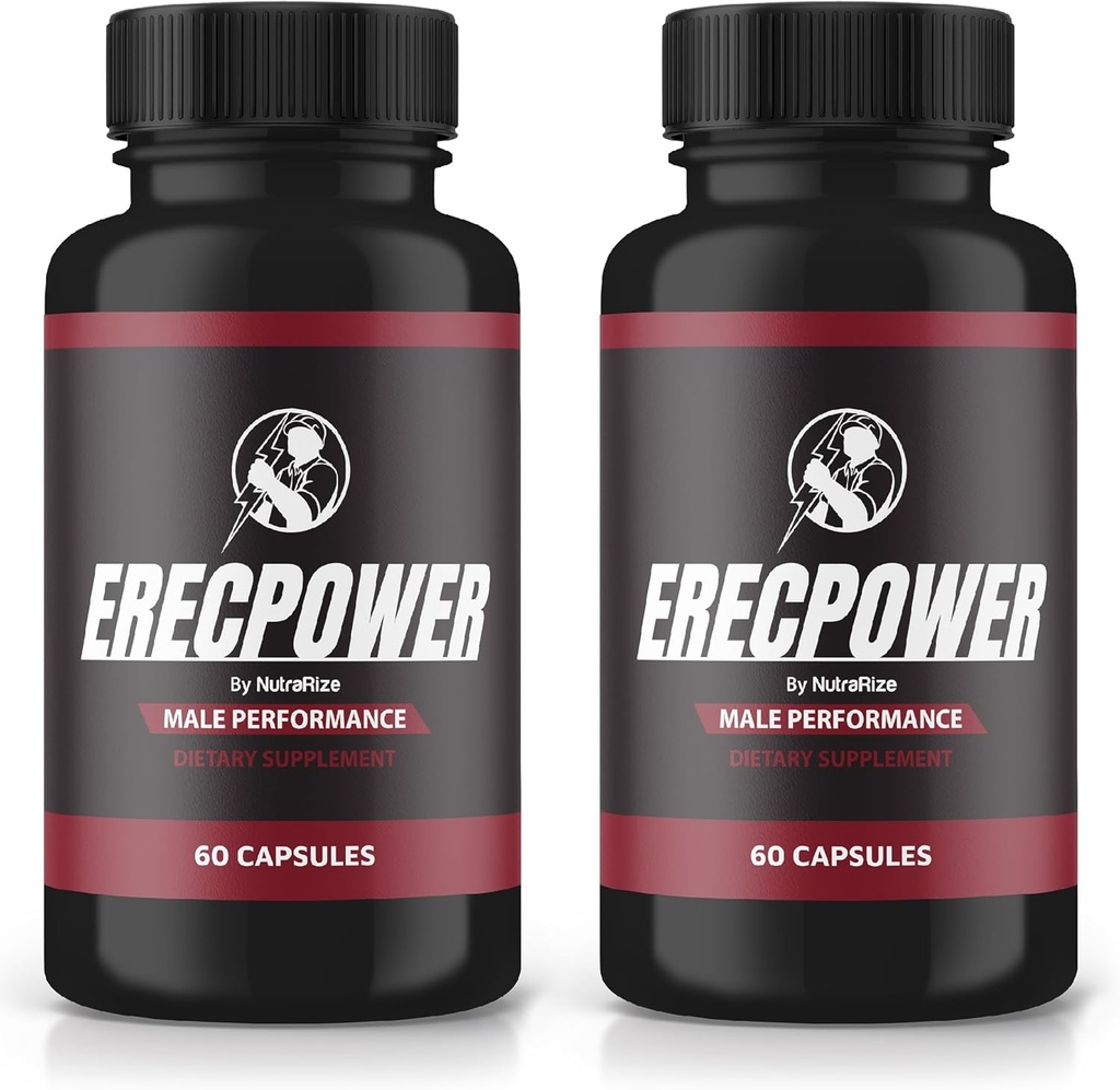 (2 Pack) Erecpower Capsules, Erecpower Pills for Men, Erecpower Male Performance Supplément, Formulation avancée pour soutenir le style de vie actif des hommes, Erec Power Pastillas Reviews (120 Capsules)