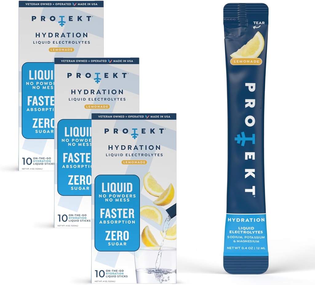 PROTEKT Electrolyte Packets pour la récupération et l'hydratation.
