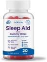 Aide au sommeil pour adultes CalmCo Gummy Bites - Non-Habit formant un soutien au sommeil avec 25mg de diphenhydramine, Aide au sommeil de nuit facile à manger Gummies, favorise un meilleur sommeil, et l'automne Asleep Faster, 20 comte