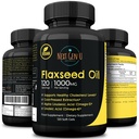 Capsules d'huile de lin - 1000 mg - 120 Vegan Soft Gels - Élevé en Omega 3, 6, 9 - Formule de graines de lin pressé à froid - 4 mois d'approvisionnement - par NextGenU