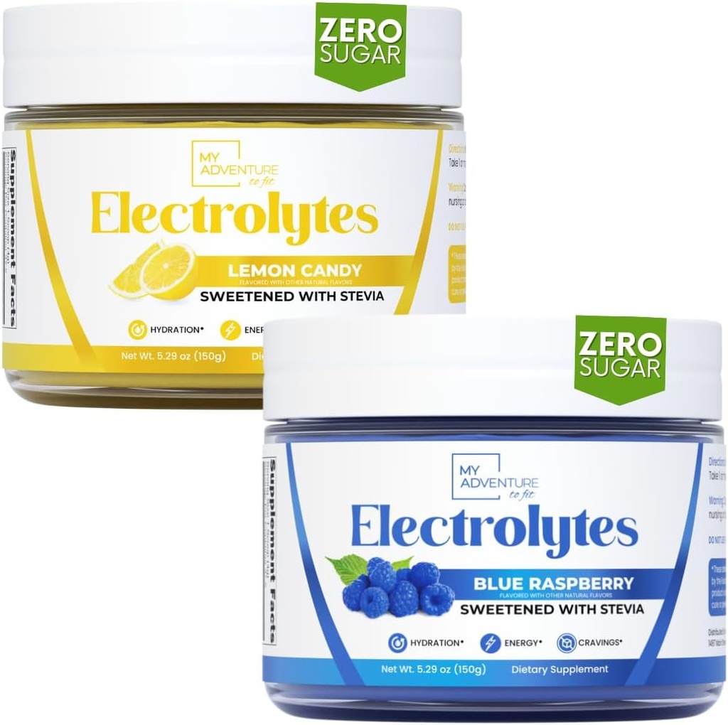 Mon aventure pour les électrolytes - Blue Raspberry + Lemon Candy Aromatisé