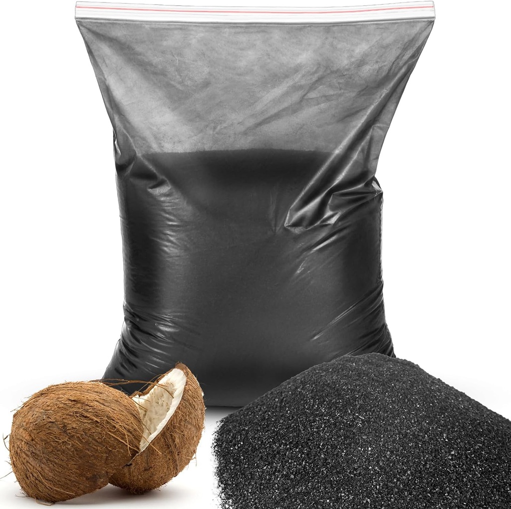10lbs en poudre de charbon activé en vrac Carbone Granulaire activé (Gac) Pellets de charbon de coco pour filtre à air de filtration d'eau(0,02 x 0,07 pouce)