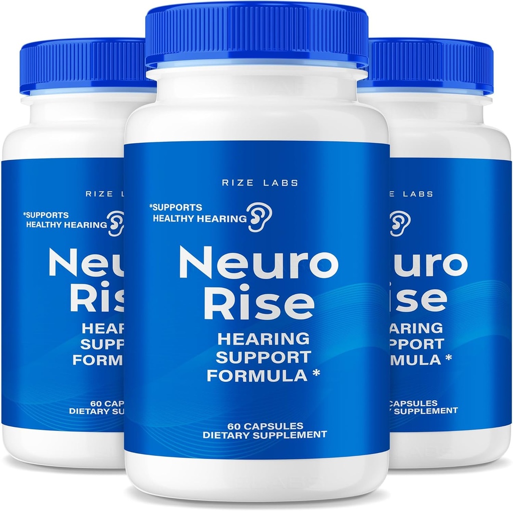 les laboratoires de taille - Capsules Neuro Rise, Supplément de soutien auditif, pilules pour soutenir l'ouïe saine, formule avancée pour la santé de l'oreille, acouphène et soulagement du bruit (180 capsules)