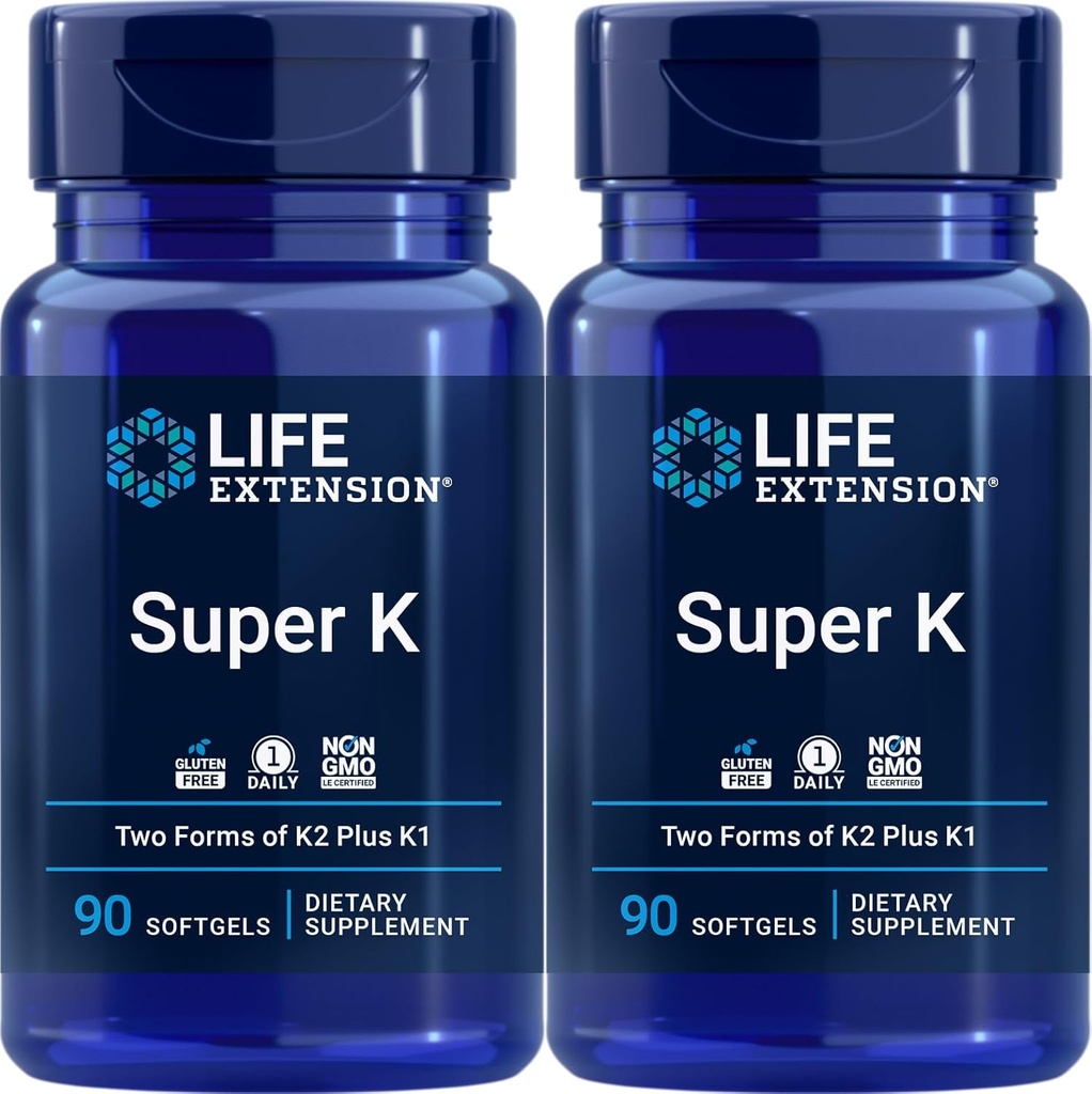 Extension de vie Super K, 90 Softgels (paquet de 2)