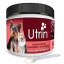 NUSENTIA UTRIN - Soutien urinaire pour les chats et les chiens - Canneberge à double action et mannose D - pour la santé naturelle, l'incontinence et les UTI récurrentes, 60 portions