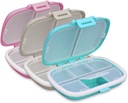 8 Compartment Weekly Travel Pill Organizer Box, 10 Compartments, 7 Day Large Pill Organizer, Medicine Organizer, Pill Case, Pill Container, Pill Holder (3 Colors)