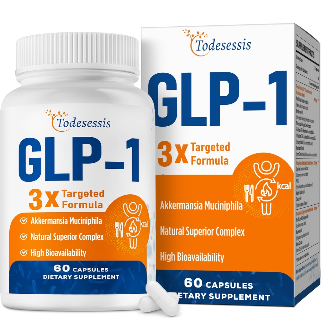 GLP ONE Supplément pour les femmes, 3X formule ciblée, doux sur l'estomac, GLP ONE avec Akkermansia Probiotic, Berberine HCI & Chicory Inulin, GLP ONE naturel pour la digestion et Gut - Vegan, 60 Capsules