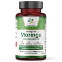 Organic Aura Moringa Leaf Capsules: 1500mg - 150 HPMC Veg.Les feuilles entières Green Super Food Nutrition.