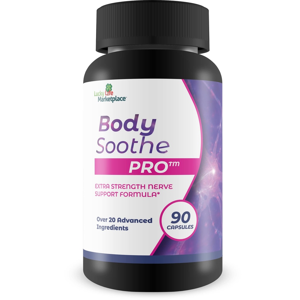 Soothe Pro du corps - Neuropathie Nerve Formule Extra Strength - Natural Herbal Nerve Support pour la neuropathie, l'amélioration de la circulation et le stress oxydatif réduit - Bonus Antioxydant Aide