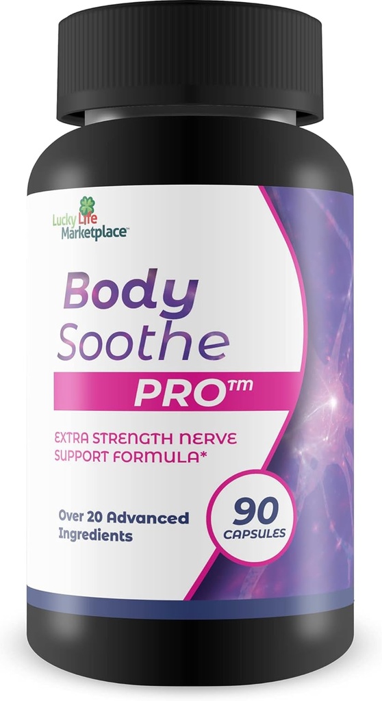 Soothe Pro du corps - Neuropathie Nerve Formule Extra Strength - Natural Herbal Nerve Support pour la neuropathie, l'amélioration de la circulation et le stress oxydatif réduit - Bonus Antioxydant Aide