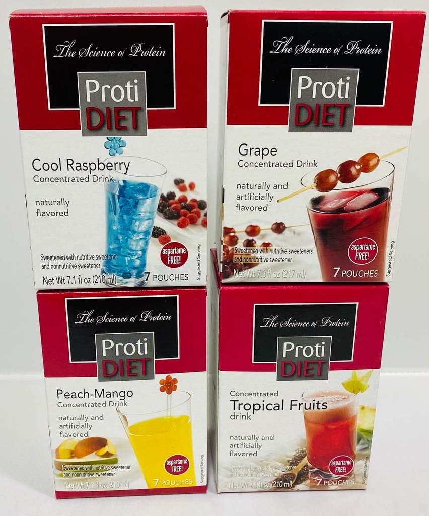 Variété riche en protéines Diet Concentrate Bundle (28 portions) - Comprend 4 boîtes de gels protéiques!!