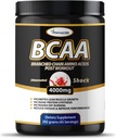Poudre originale BCAA 2:1:1 - Acides aminés à chaîne ramifiée pour la construction et la récupération musculaires, support de combustion des graisses - punch de fruits et pastèque (45 portions)